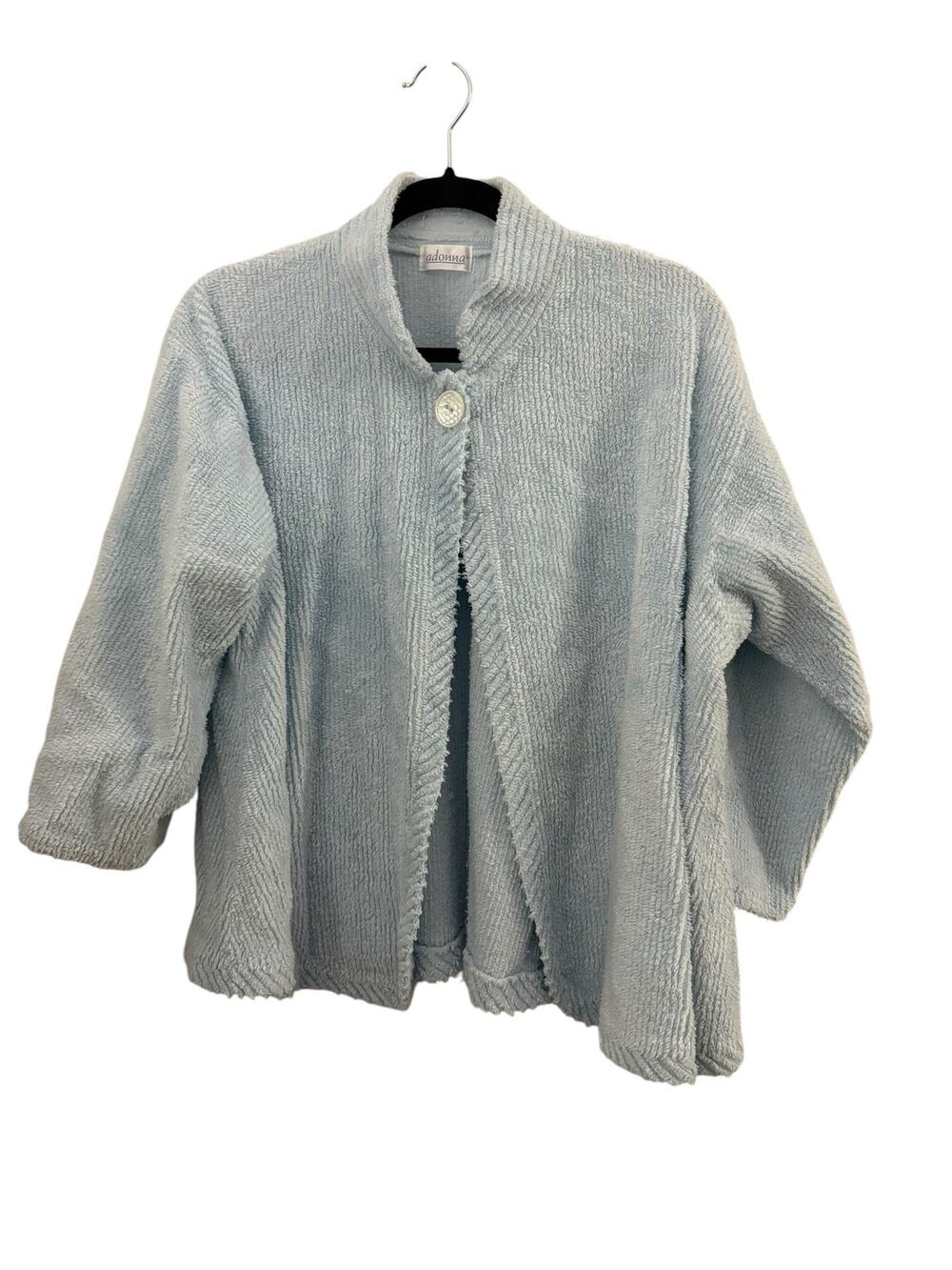 Vintage Bed Jacket Cardigan Sailor Collar Tie Front Pink Textured Cottagecore